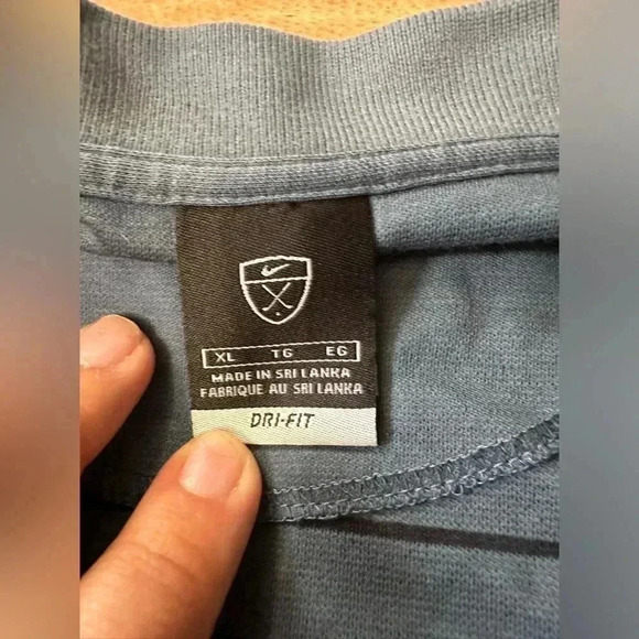 Nike Dri-Fit Golf Polo Blue And Black Striped Men’s Size XL - Picture 7 of 10